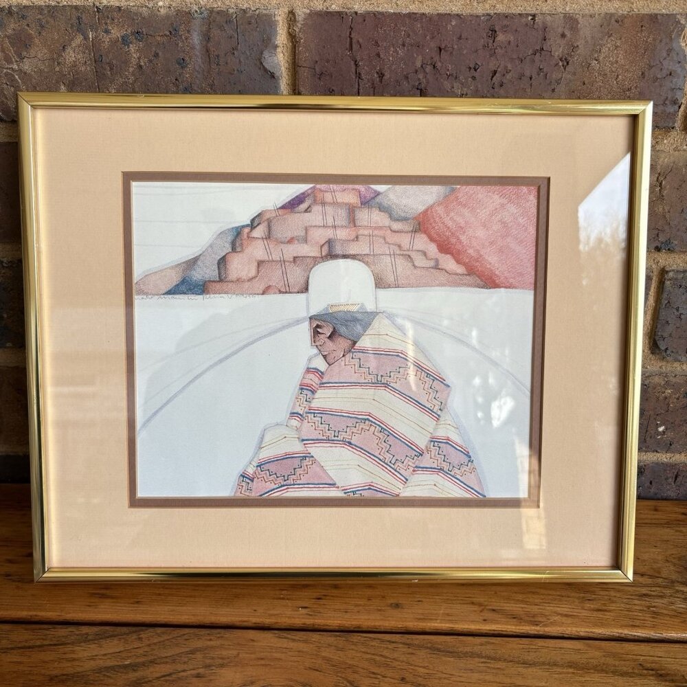 Amado Maurillio Pena Jr Print Mestizo Native American 8x10" Framed Matted